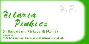 hilaria pinkics business card